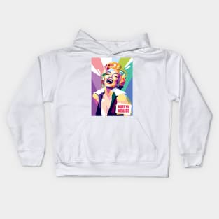 Portrait illustration of Marlyn Monroe Kids Hoodie